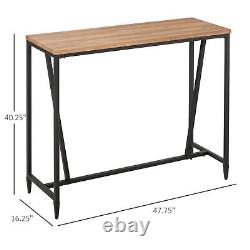 Industrial Bar Table Large Tabletop & Metal Leg for Home Bar Kitchen Dining Room
