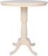 International Concepts Round Top Adjustable Pedestal Table, Standard/counter/bar