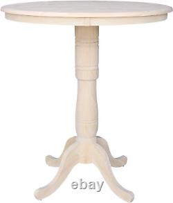 International Concepts round Top Adjustable Pedestal Table, Standard/Counter/Bar