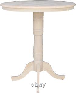 International Concepts round Top Adjustable Pedestal Table, Standard/Counter/Bar