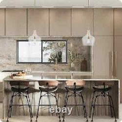 Kira Home Lucy 16 Modern Pendant Light + Clear Glass Vase Shade, Adjustable Han