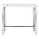 Moe's Home Collection Riva Wood Bar Table With Stainless Steel Base In White