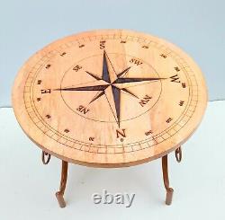 Nautical Compass Coffee Table Wooden Table Coffee Table Garden Table Bar Table