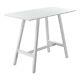 Pangea Home Sunset 43x27 Modern Aluminum Rectangle Bar Table In White Finish