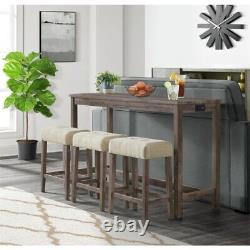 Picket House Furnishings Turner Multipurpose Bar Table Set in Grey
