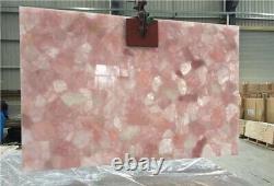 Pink Quartz Dining Table, Console Bar Table, Handmade Furniture, Home Decorative