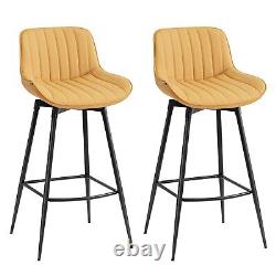 Redlife Set of 2 Bar Stools Swivel Adjustable Bar Chair PU Leather Bar Chairs