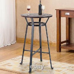Round Counter Height Bar Table Sturdy Pub Table Dining Kitchen Furniture Home