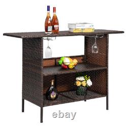 Stylish Modern Brown Gradient Bar Table for Chic Home Decor