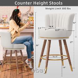 Swivel Bar Stools Set of 2/4 Counter Height Stool Kitchen Barstool Dining Chairs