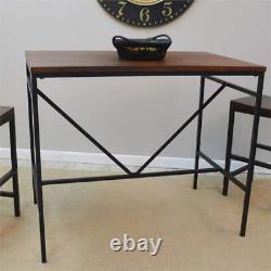 Three Piece Counter Height Bar Table with Adjustable Bar Stools Set