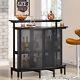 Tribesigns Home Bar Unit, 4 Tier Liquor Bar Table With Storage And Glass Holder