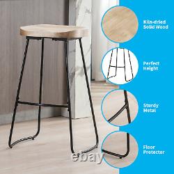 U-Leg Counter Height Bar Stools, Solid Wood Bar Stools, Bar Stools Set 2/4/6