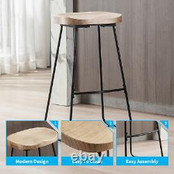 U-Leg Counter Height Bar Stools, Solid Wood Bar Stools, Bar Stools Set 2/4/6