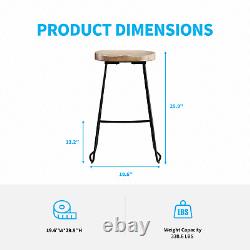 U-Leg Counter Height Bar Stools, Solid Wood Bar Stools, Bar Stools Set 2/4/6