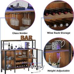 WASAGUN Bar Cabinet, Wine Bar Cabinet, Home Corner Bar Cabinet, Wine Bar Cabinet
