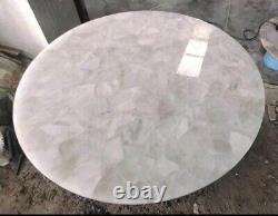 White Quartz Table Top Centerpiece Agate Coffee Table Bar Table Living Room Deco