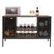 Wine Bar Cabinet Coffee Bar Cabinets Table With Wine Rack For Liquor And Glasses
