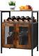 Wine Bar Rack Cabinet With Detachable Wine Rack, Coffee Bar Cabinet With Glass H