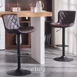 YOUNIKE Bar Stools Set of 2/1, Leather Counter Height Barstools Stools with Back