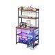 Yacchi Home Bar Cabinet For Home With Outlet And Led Light, Wine Bar For Livi