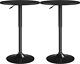 Yaheetech 2pcs Home Bar Table Height Adjustable Pub Round Table With 360 Swivel