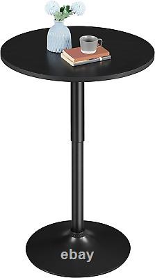 Yaheetech 2Pcs Home Bar Table Height Adjustable Pub round Table with 360 Swivel