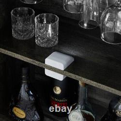 Armoire à vin industrielle avec étagères de rangement pour cuisine - Maison grise foncée