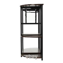 Armoire de bar à domicile industrielle pour alcools et verres à vin avec lumières LED 47 pouces