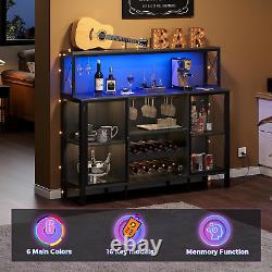 Cabinet de bar WASAGUN, Cabinet à vin, Cabinet de bar d'angle à domicile, Cabinet à vin