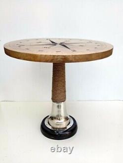 Compass nautique Table en bois Table basse Table de jardin Table de bar Décoration d'intérieur