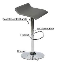 Ensemble de 4 tabourets de bar modernes réglables en cuir PU pivotant pour comptoir de salle à manger