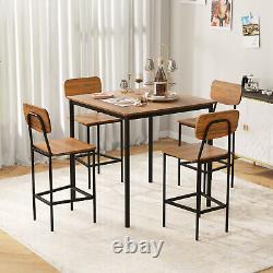 Ensemble de meubles de cuisine et de salle à manger pour la maison comprenant une table de hauteur de comptoir et 4 tabourets de bar