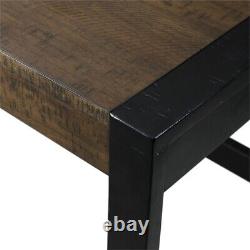 Ensemble de table de bar polyvalente contemporaine en bois brun transitionnel de Bowery Hill