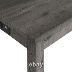 Ensemble de table de bar polyvalente en bois de transition Pemberly Row en charbon de bois