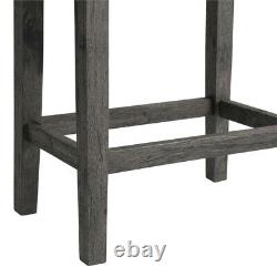 Ensemble de table de bar polyvalente en bois de transition Pemberly Row en charbon de bois