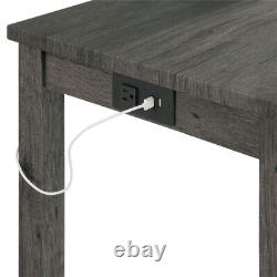 Ensemble de table de bar polyvalente en bois de transition pour meubles de maison Picket en charbon de bois