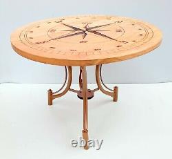 Table basse en bois avec boussole nautique Table basse de jardin Table de bar