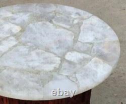 Table basse ronde en quartz cristal Gemstone Tops Table Agate Table de bar Déco maison