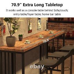 Table console polyvalente derrière le canapé de salon Table d'entrée foyer Table de bar à domicile Pub