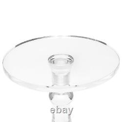 Table d'appoint ronde en acrylique moderne de 13,78 pouces pour le bar de la maison ou le bureau