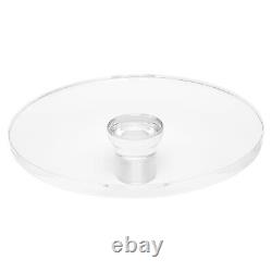 Table d'appoint ronde en acrylique moderne de 13,78 pouces pour le bar de la maison ou le bureau