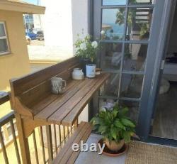 Table de balcon de bar haute étroite en bois de conception d'espace mince nouvellement sauvée naturelle