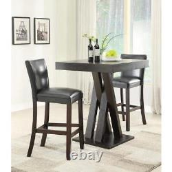 Table de bar Coaster Home Furnishings avec cadre 42 H carré Cappuccino (2 places)