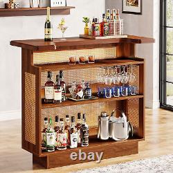 Table de bar Tribesigns à 4 niveaux avec étagères de rangement pour verres à pied pour pub à domicile