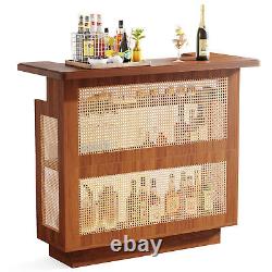 Table de bar Tribesigns à 4 niveaux avec étagères de rangement pour verres à pied pour pub à domicile