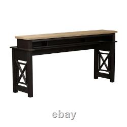 Table de bar console moderne et chic Heatherbrook noir pour rehausser votre décoration intérieure.