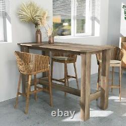 Table de bar de ferme Table de cuisine en bois Table de salle à manger Café Table de pub Table de salon marron