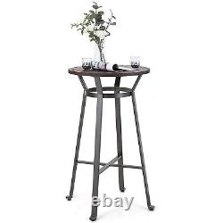 Table de bar de hauteur de comptoir ronde robuste Table de pub Mobilier de cuisine à manger à la maison