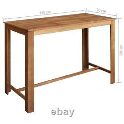 Table de bar en bois d'acacia massif 59,1x27,6x41,3